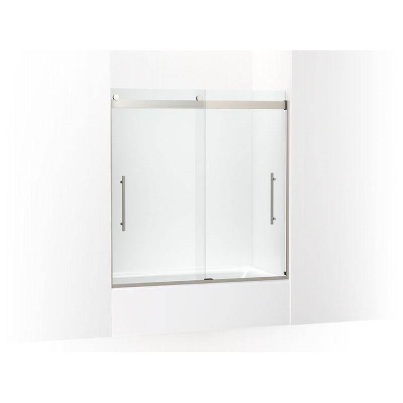 Levity® Plus Frameless sliding bath door, 61-9/16'' H x 56-5/8 - 59-5/8'' W, with-related