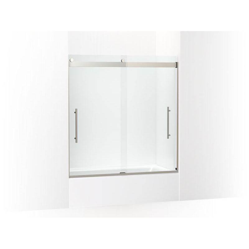 Levity® Plus Frameless sliding bath door, 61-9/16'' H x 56-5/8 - 59-5/8'' W, with-shop