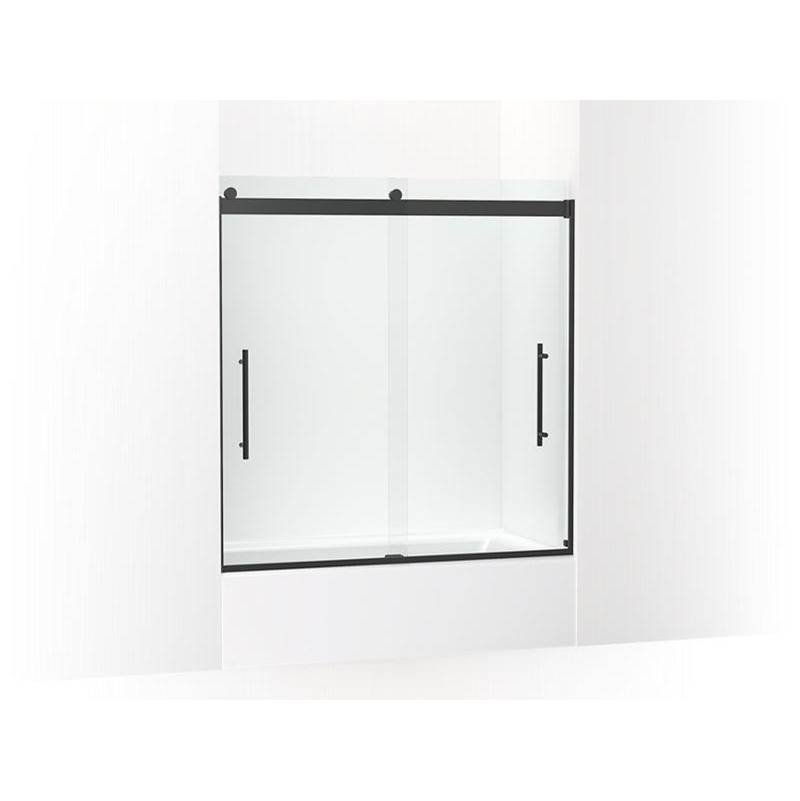 Levity® Plus Frameless sliding bath door, 61-9/16'' H x 56-5/8 - 59-5/8'' W, with-related