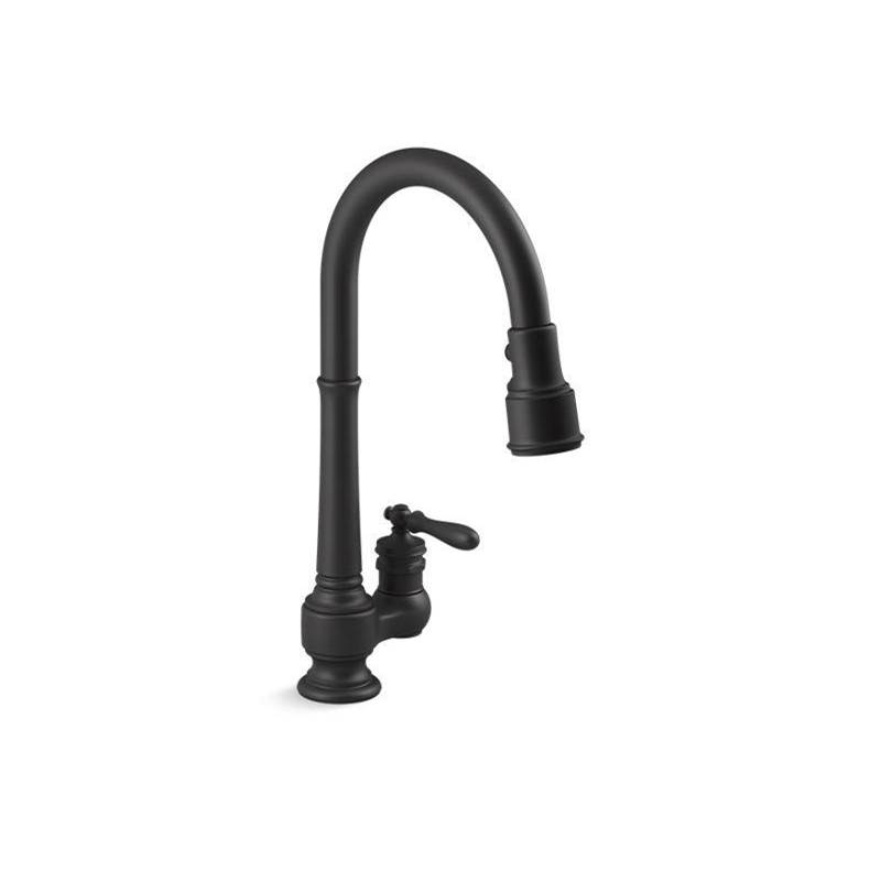 Artifacts® Pull-down kitchen sink faucet with three-function sprayhead-related