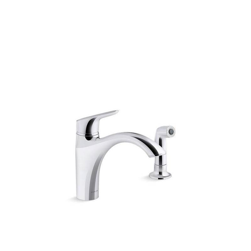 Rival™ Single-handle kitchen sink faucet with side sprayer-related