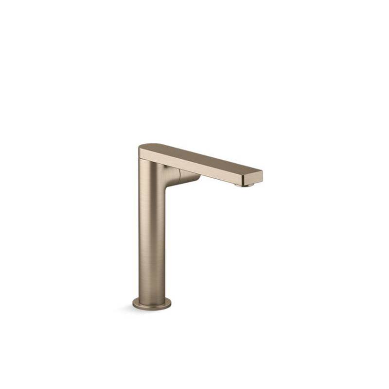 Composed Tall single-handle bathroom sink faucet with cylindrical handle-shop
