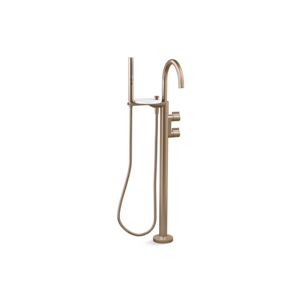 Components® Floor-mount bath filler trim with lever handles and handshower-related