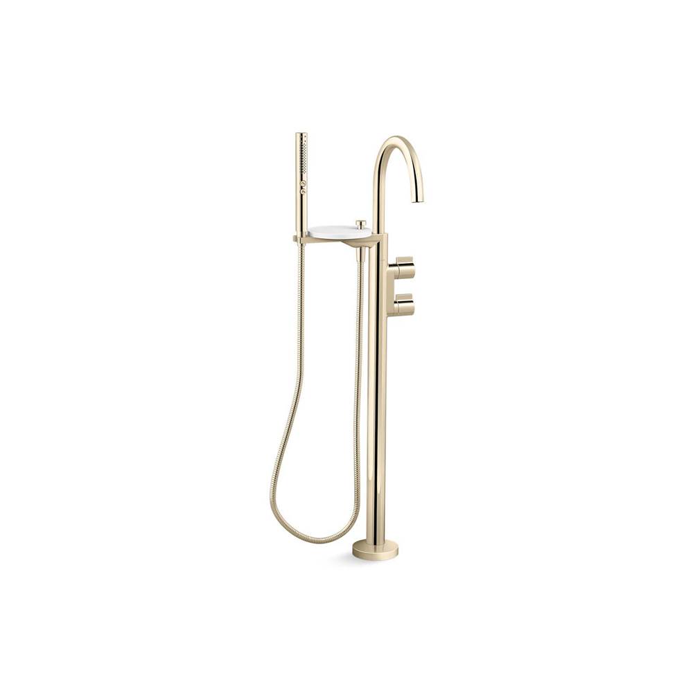 Components® Floor-mount bath filler trim with lever handles and handshower-related