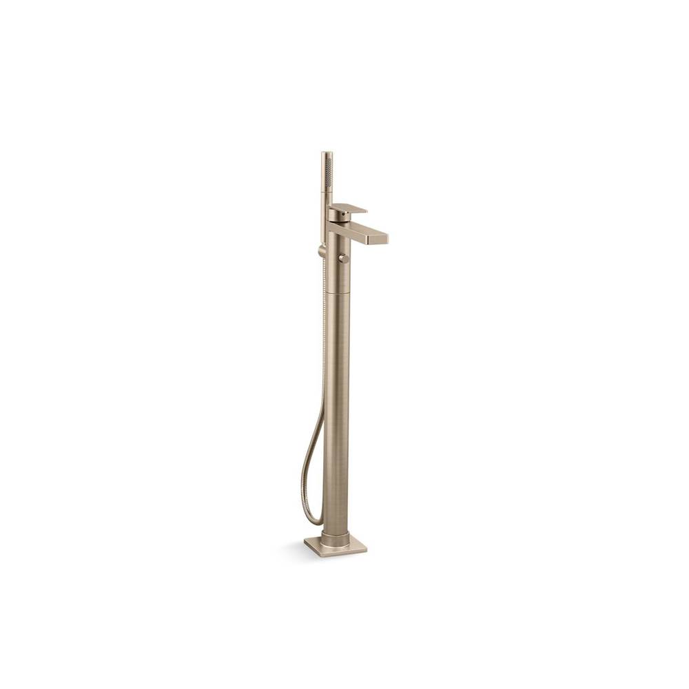 Parallel® Floor-mount bath filler trim with handshower-related