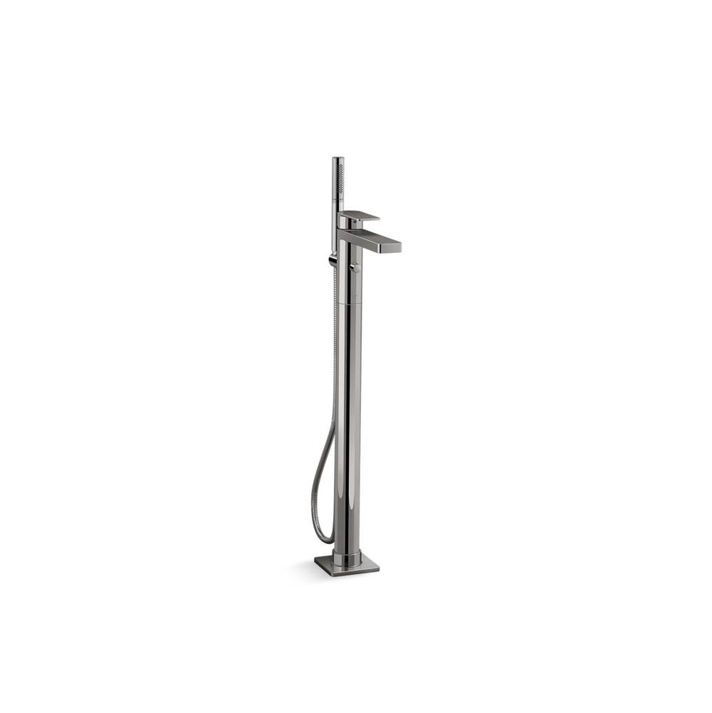 Parallel® Floor-mount bath filler trim with handshower-related