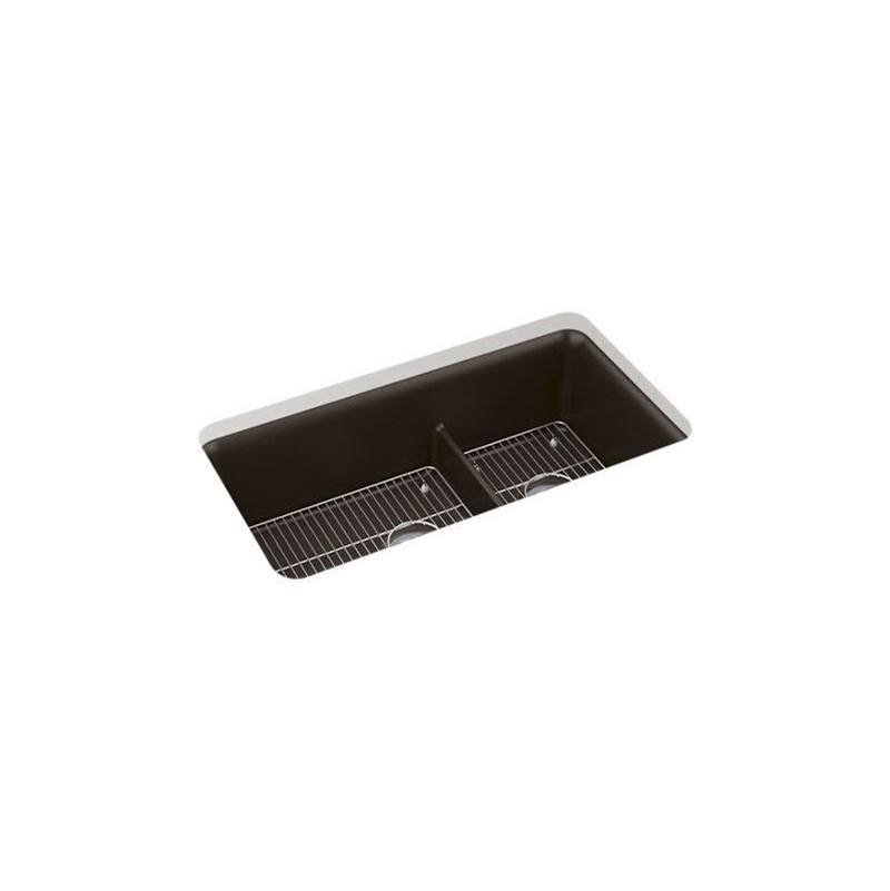 Cairn® Smart Divide® 33-1/2' undermount double-bowl kitchen sink-shop