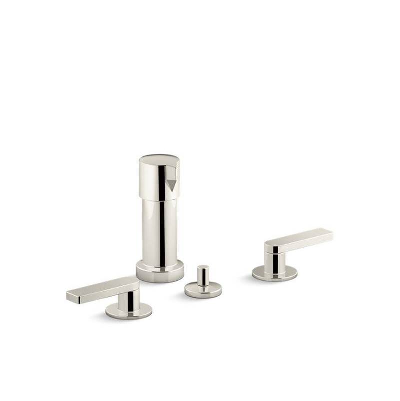 Composed Deck-Mount Bath Faucet With Cross Handles-related
