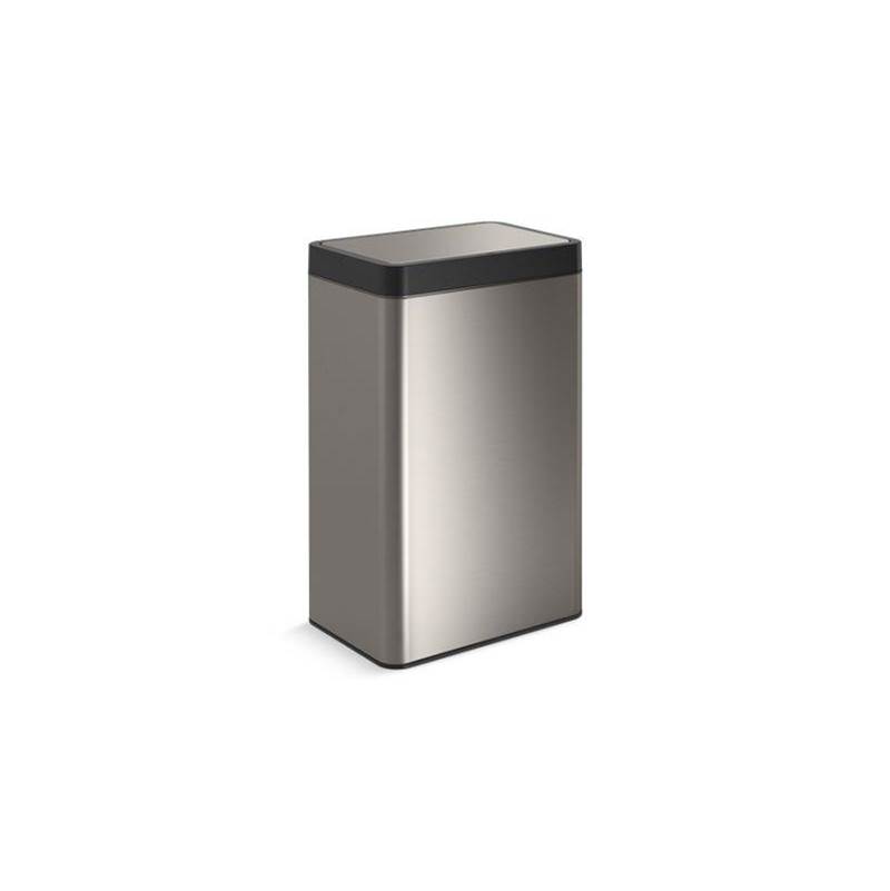 13-gallon touchless stainless steel trash can-shop