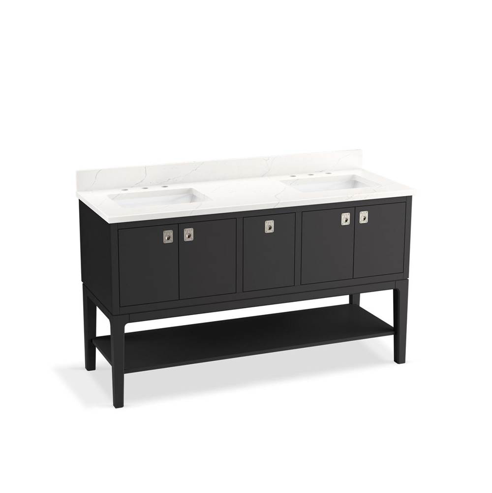 Seagrove™ by Studio McGee 60'' bathroom vanity cabinet with sinks and quartz top-related