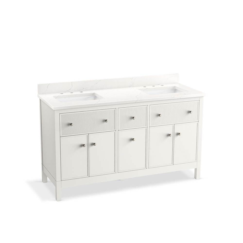 Malin™ by Studio McGee 60'' bathroom vanity cabinet with sinks and quartz top-shop