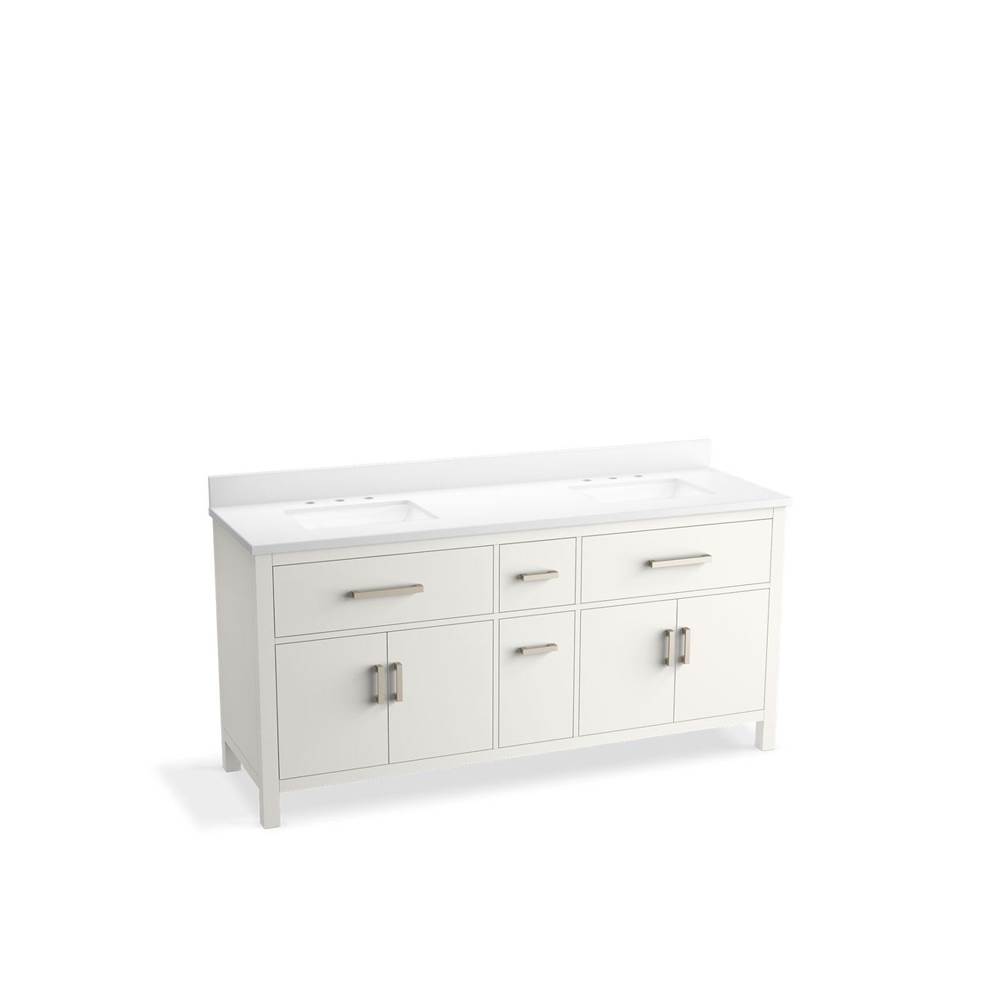 Kresla 72 in. Bathroom Vanity Cabinet With Sinks And Quartz Top-shop