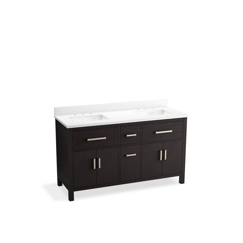 Kresla 60 in. Bathroom Vanity Cabinet With Sinks And Quartz Top-shop