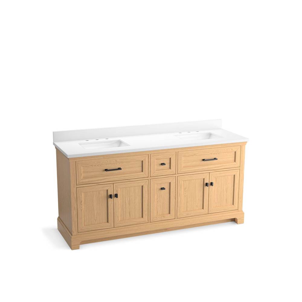 Charlemont 72 in. Bathroom Vanity Cabinet With Sinks And Quartz Top-shop