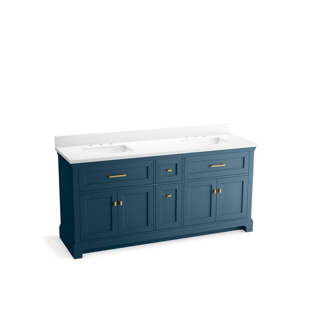 Charlemont 72 in. Bathroom Vanity Cabinet With Sinks And Quartz Top-related