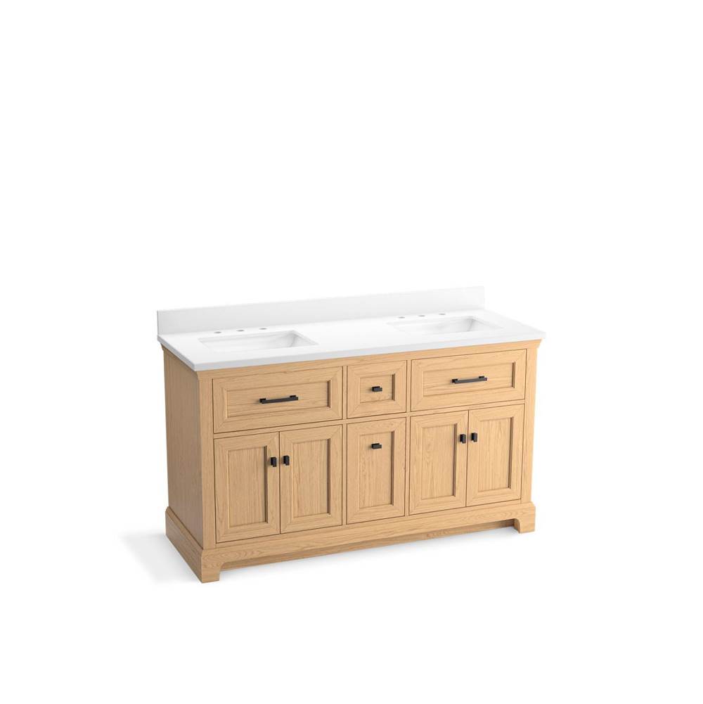 Charlemont 60 in. Bathroom Vanity Cabinet With Sinks And Quartz Top-shop