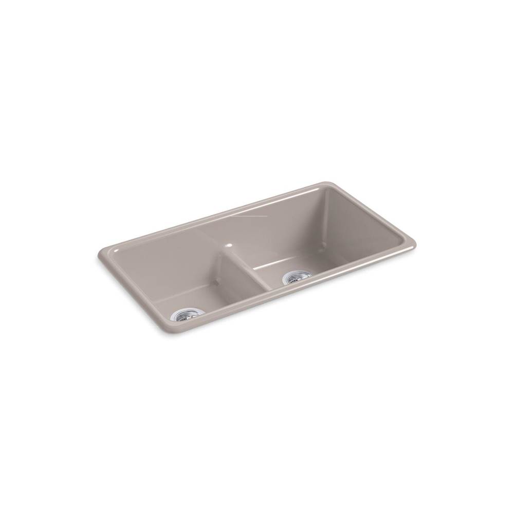 Iron/Tones Smart Divide 33 in. Top-/Undermount Double-Bowl Kitchen Sink-shop