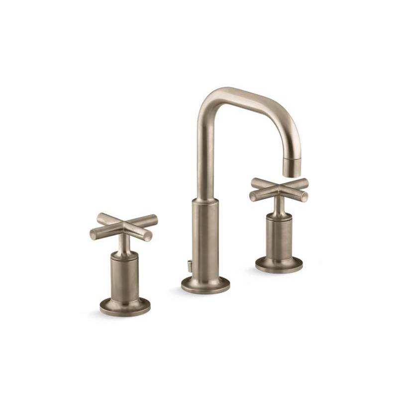 Purist® Widespread bathroom sink faucet with cross handles, 1.2 gpm-shop