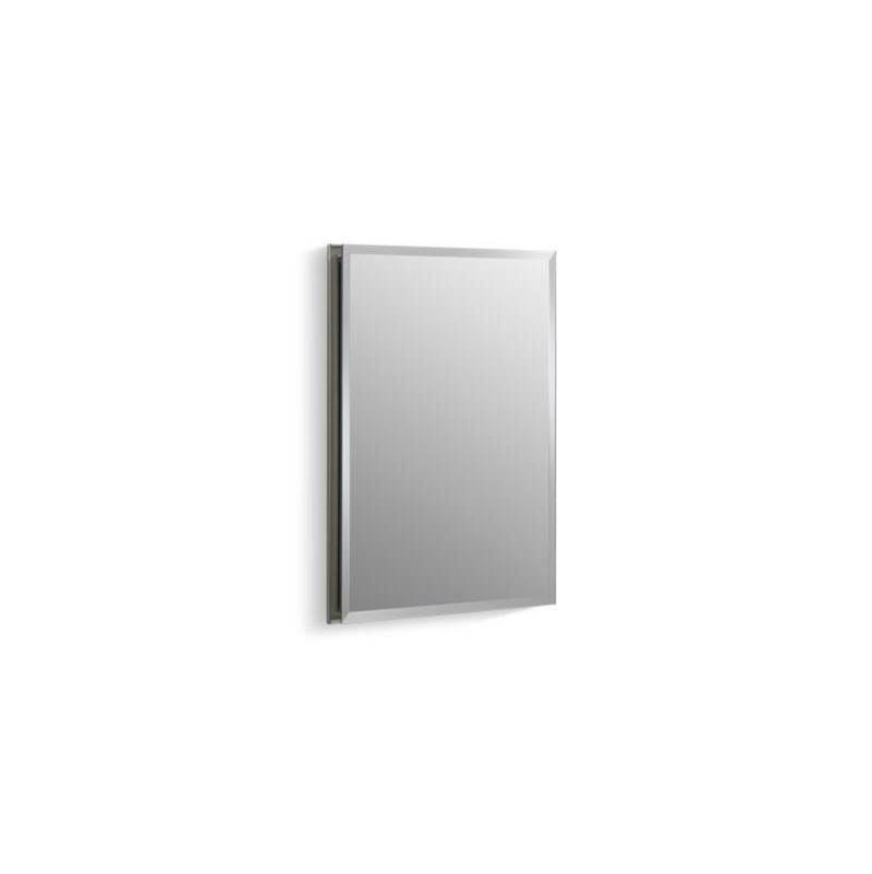 16'' W x 20'' H aluminum single-door medicine cabinet with mirrored door, beveled-shop