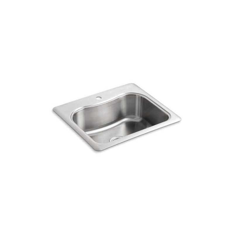 Staccato™ 25'' x 22'' x 8-5/16'' top-mount single-bowl kitchen sink with single f-shop