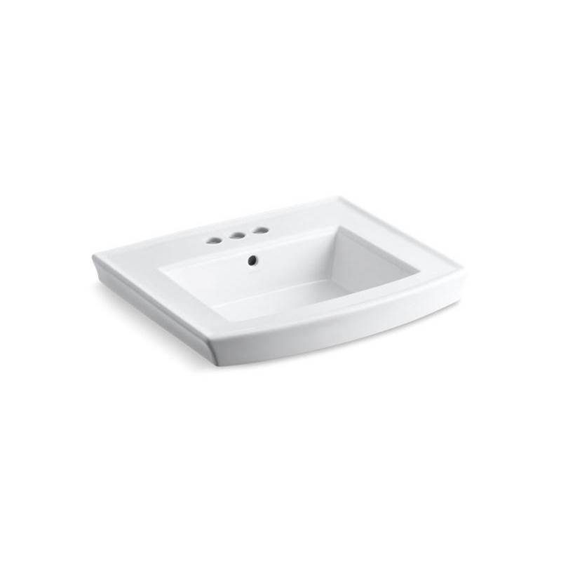 Archer® Pedestal bathroom sink with 4'' centerset faucet holes-shop