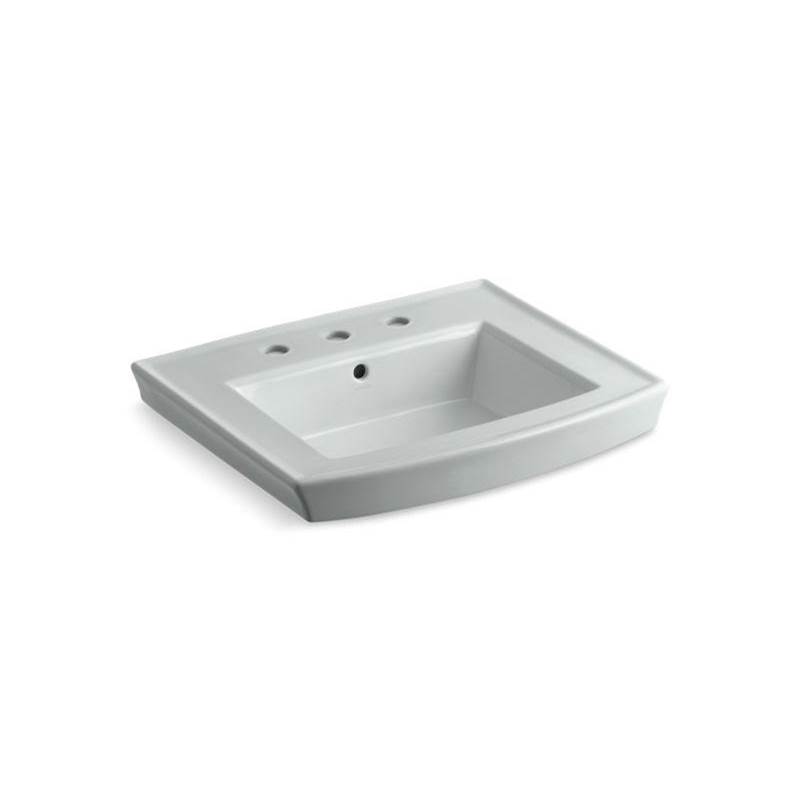 Archer® Pedestal bathroom sink with 8'' widespread faucet holes-related