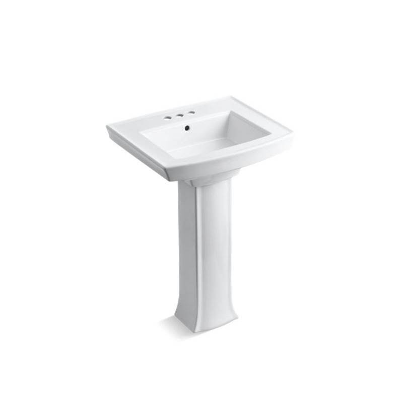 Archer® Pedestal bathroom sink with 4'' centerset faucet holes-related