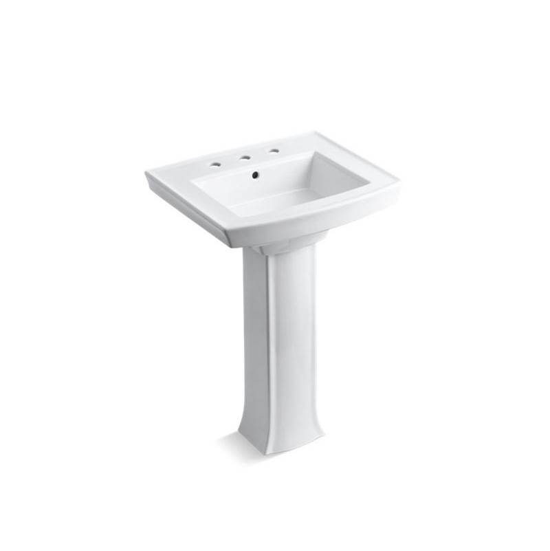Archer® Pedestal bathroom sink with 8'' widespread faucet holes-shop