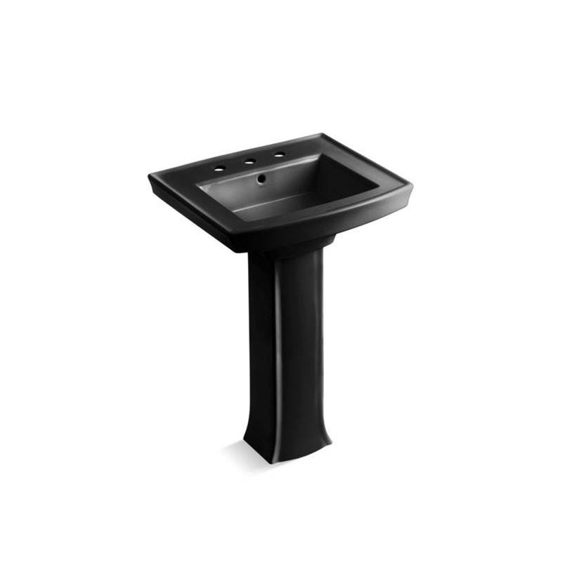 Archer® Pedestal bathroom sink with 8'' widespread faucet holes-shop