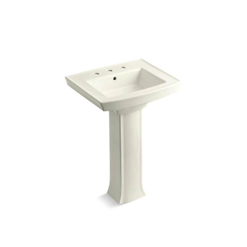 Archer® Pedestal bathroom sink with 8'' widespread faucet holes-shop
