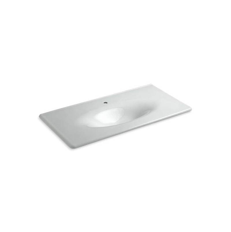 Iron/Impressions® 43'' Enameled cast iron vanity top with integrated oval sink-related