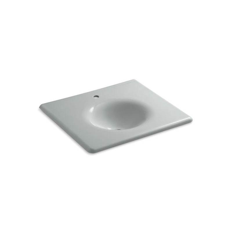 Iron/Impressions® 25'' Enameled cast iron vanity top with integrated round sink-shop