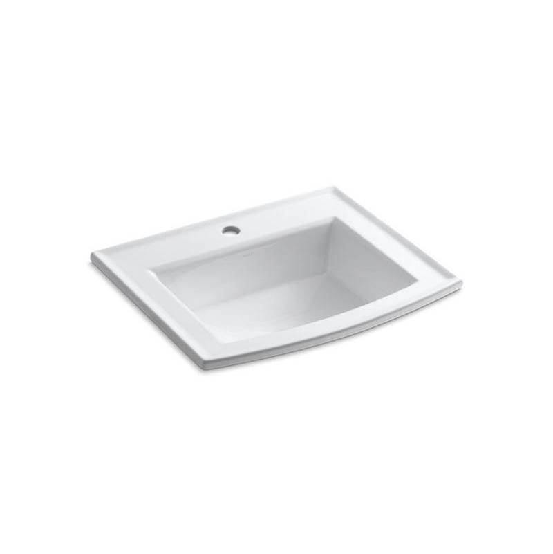 Archer® Drop-in bathroom sink with single faucet hole-related