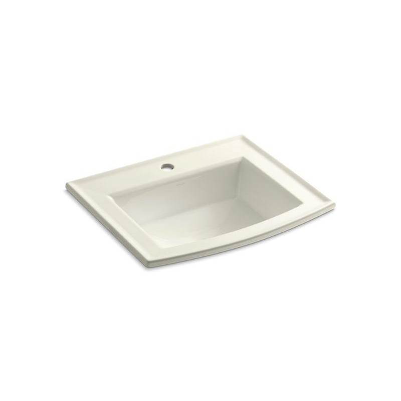 Archer® Drop-in bathroom sink with single faucet hole-related