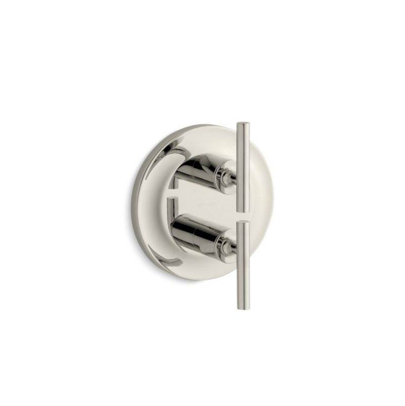 Purist® Valve trim with lever handles for stacked valve, requires valve-related