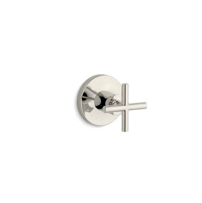 Purist® MasterShower® volume control valve trim with cross handle-shop