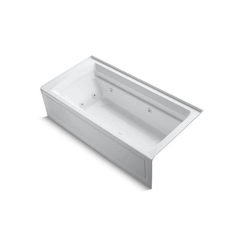 Archer® 72'' x 36'' alcove whirlpool bath with integral apron and right-hand drai-shop
