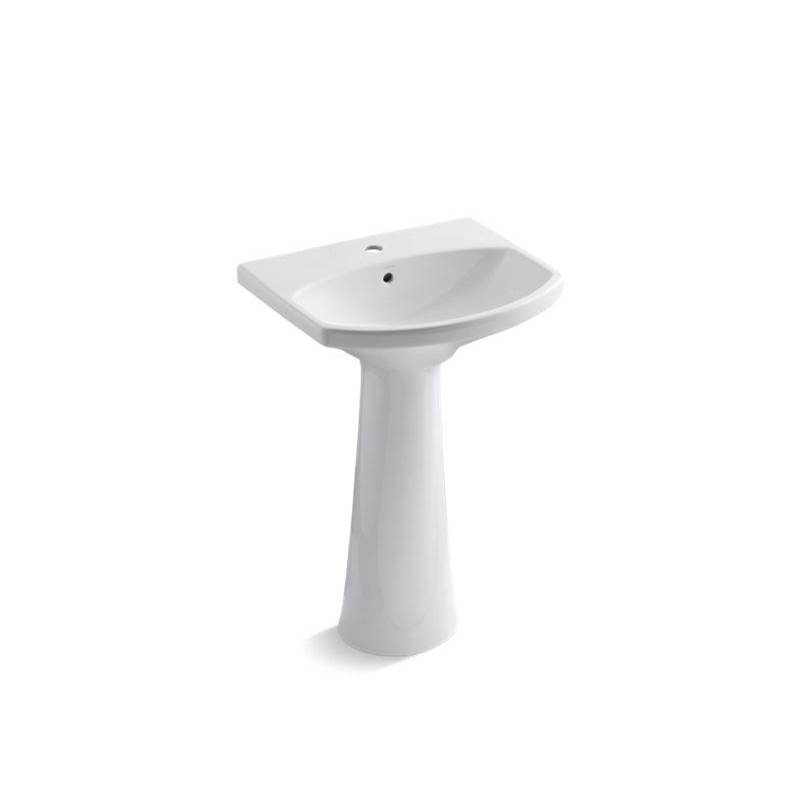 Cimarron® Pedestal bathroom sink with single faucet hole-related