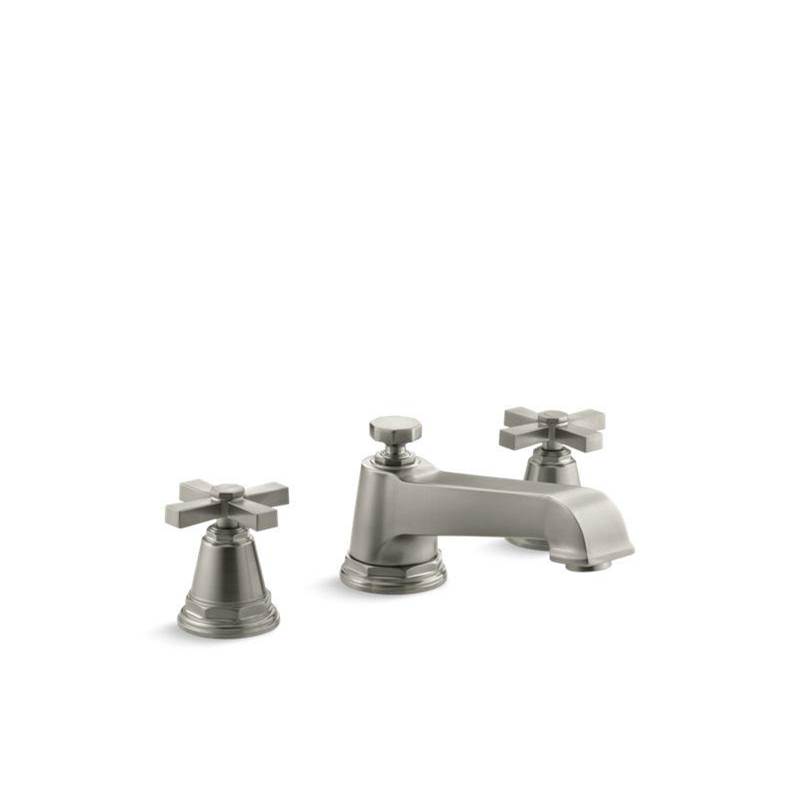 Pinstripe® Pure Deck-mount bath faucet trim with cross handles-shop