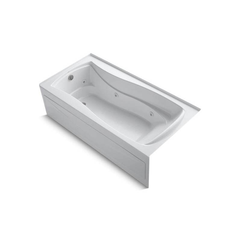 Mariposa® 72'' x 36'' alcove whirlpool bath with Bask® heated surface, integral a-shop