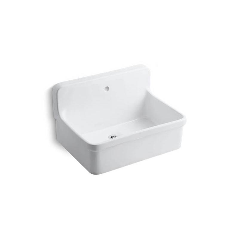 Gilford™ 30'' x 22'' bracket-mount scrub-up/plaster sink with single faucet hole-shop