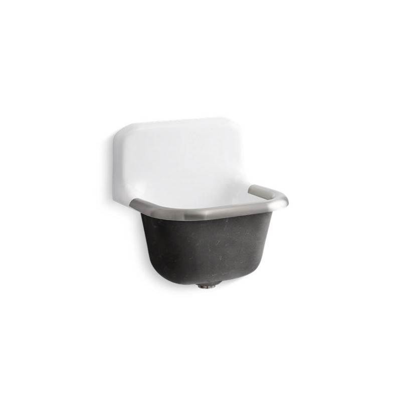 Bannon™ 22-1/4'' x 18-1/4'' wall-mount or P-trap mount service sink with rim guar-shop