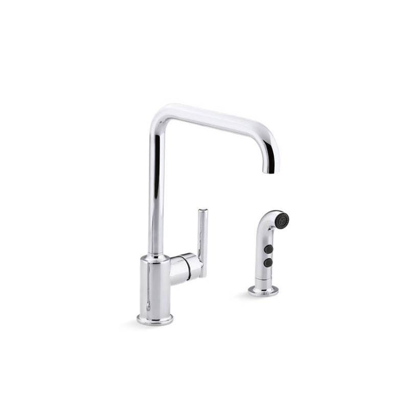 Purist® Single-handle kitchen sink faucet with sidesprayer-shop