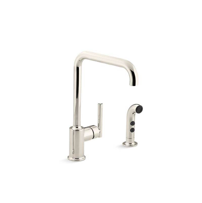 Purist® Single-handle kitchen sink faucet with sidesprayer-shop
