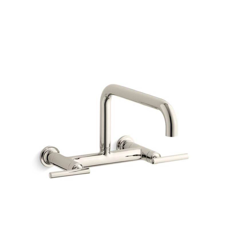 Purist® Two-hole wall-mount bridge kitchen sink faucet-shop