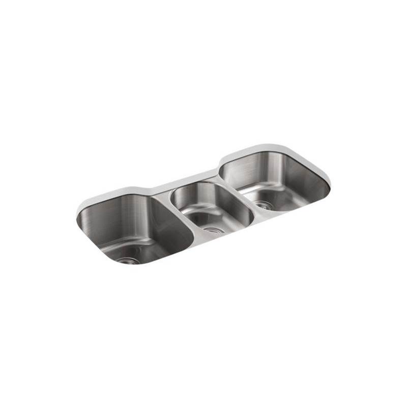 Undertone® 41-5/8'' x 20-1/8'' x 9-1/2'' undermount triple-bowl kitchen sink-shop