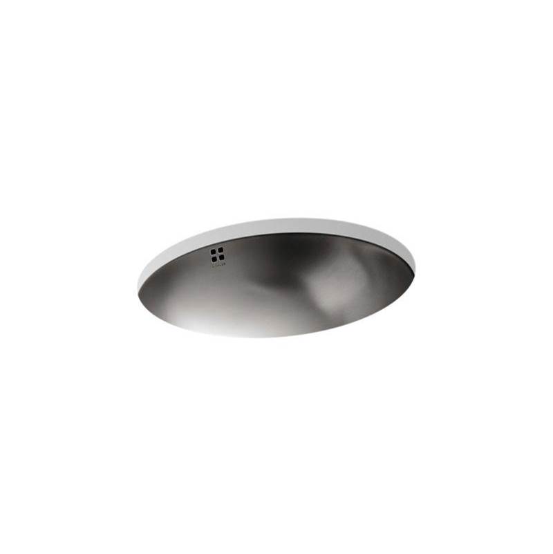 Bachata® Drop-in/undermount bathroom sink with luster finish and overflow-related