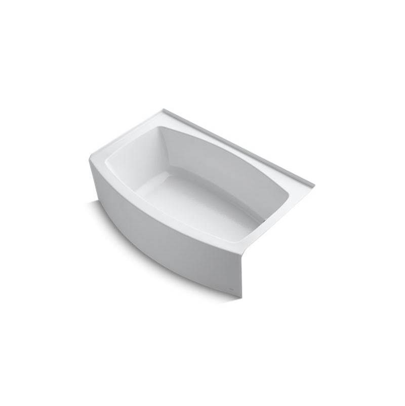 Expanse® 60'' x 32'' alcove bath with curved integral apron and right-hand drain-related