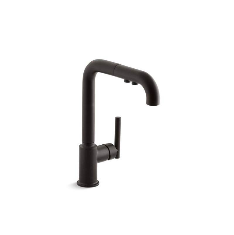 Purist® Pull-out kitchen sink faucet with three-function sprayhead-shop