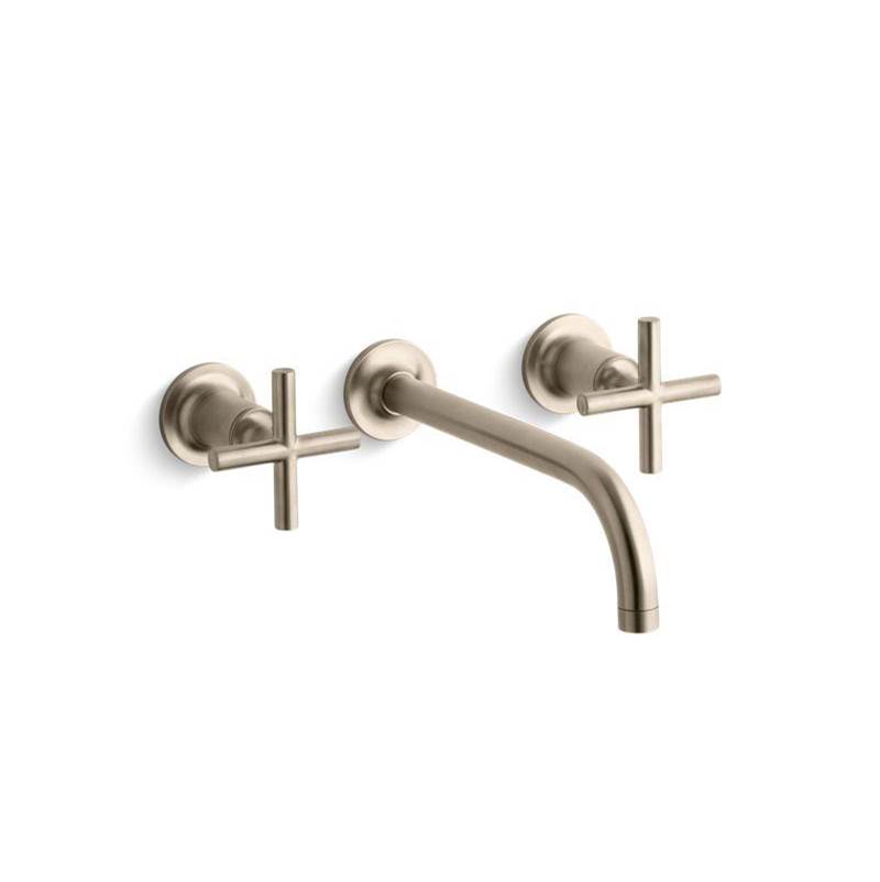 Purist® Widespread wall-mount bathroom sink faucet trim with cross handles, 1.2 g-shop